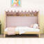 Lit plateforme simple TG avec lit gigogne, tablette de rangement et lumières DEL chaudes-226351474