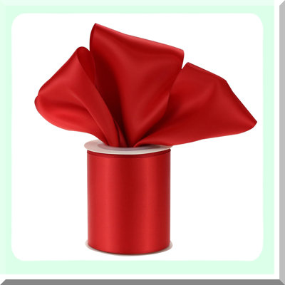 Red Double Face Ribbon for Gift Wrapping and Decorations
