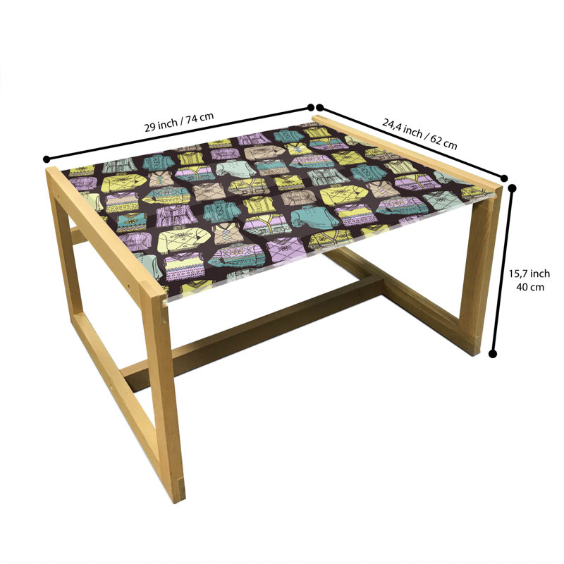 Inderpreet Sled Coffee Table, 40cm H x 74cm W x 62cm D