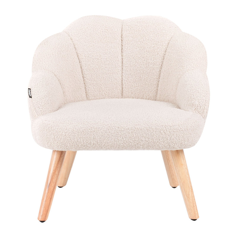 Kids Boucle Armchair Pastel MILAND, Beige