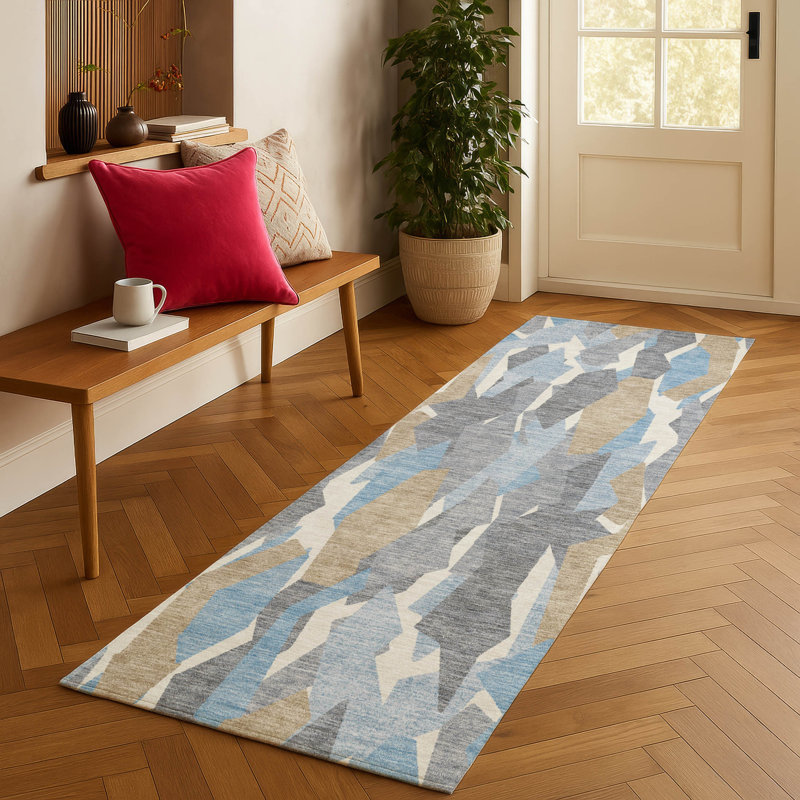 Machine Washable Indoor/Outdoor Chantille ACN2329 Stripes Rug, Runner 2'3" x 7'6"