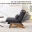     Fauteuil d'appoint sans accoudoirs avec repose-pieds réglable, méridienne avec dossier réglable, fauteuil de lecture pour salle de lecture, salon, appartement, bureau-gris-1650005421