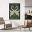 Art nouveau, cygnes symétriques, unique, chic, moderne, boho, style BCBG, impression sur toile encadrée-107118125-107118126