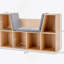 Bibliothèque pour 6 enfants avec coin lecture et coussin, rangement polyvalent pour chambre à coucher-401908531