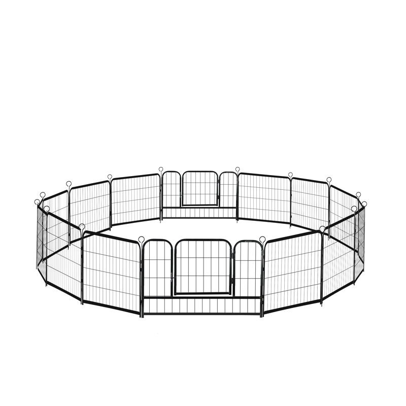 Enclos pour chien ou animal de compagnie en métal 16 panneaux, H 24 po