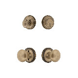 Nostalgic Warehouse Classic Rosette Entry Set with New York Knob