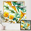 Feuillage tropical et fleurs jaunes III - Impression sur toile-59916505-59916506