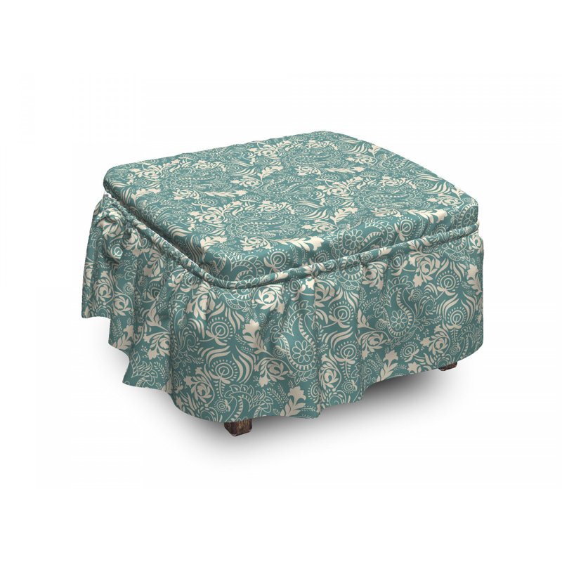Housse pour repose-pieds marrakech motif cachemire