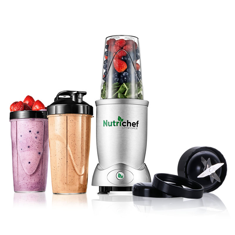NutriChef 600oz. Personal Blender, Chrome
