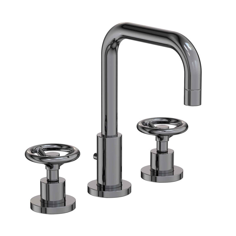 Tyler Widespread Bathroom Faucet with Drain Assembly, Midnight Chrome