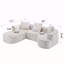 Canapé modulaire modulaire avec méridienne en L, canapé-lit modulaire Cloud avec assise profonde, canapés à compression en éponge sans assemblage requis (tissu beige-velours côtelé)-587009484