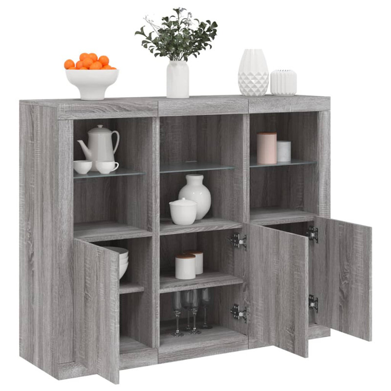 Azima 123cm Sideboard, Grey Sonoma