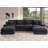 Aveline 144" Wide U-Shape Sectional Sofa With 2 Ottomans-124322563