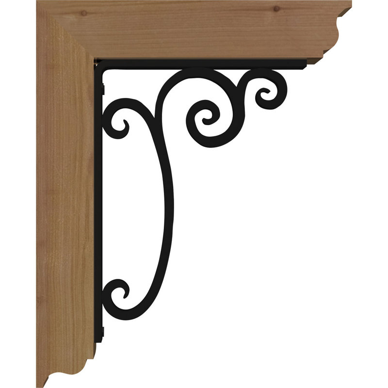 Support triple en fer traditionnel Avery 8 po, H 20 po x P 18 po, Cèdre rouge de l'Ouest l 3 1/2 po x T 4 po (lisse