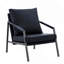 Fauteuil d'appoint moderne en similicuir, fauteuil rembourré simple avec structure en métal noir robuste, fauteuil de lecture industriel pour salon, chambre, bureau, salle d'attente-1509779477
