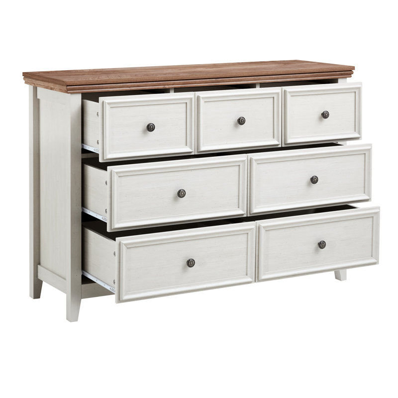 Commode 7 tiroirs Beige - Optimisez l'organisation de votre salon avec commode de rangement spacieuse à 7 tiroirs pour accessoires