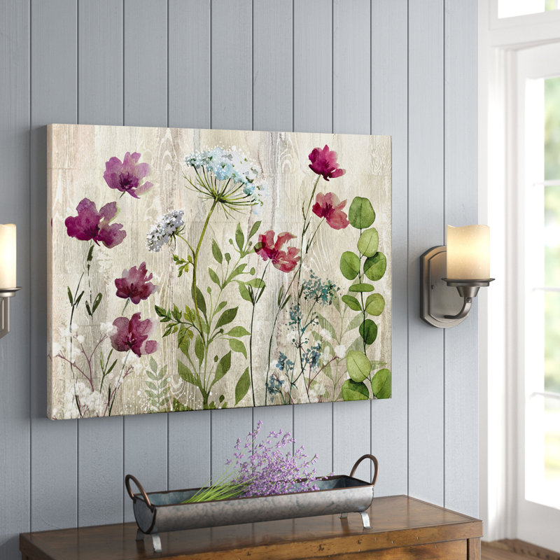 Meadow Flowers II - impression, H 36 po x l 48 po, Toile tendue, Sans cadre