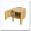 Table d'appoint ronde cannelée avec rangement