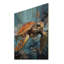 Tortue turquoise dans un océan II sur bois-70818629