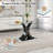 Rectangle Tempered Glass Dining Table Set-203276438-203276443-224326141