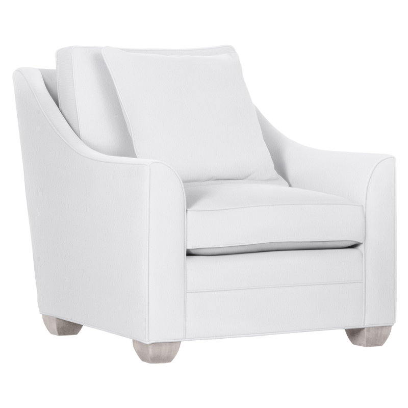 Chaise 37,5 po Nicholas, Neige Navada, Gris tourterelle