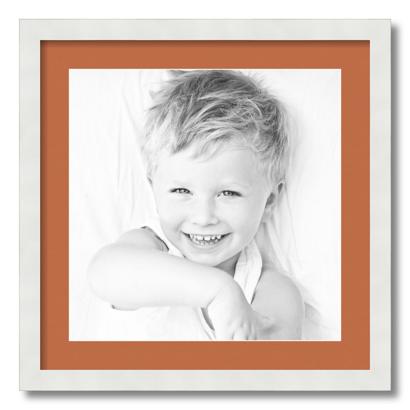 Matte Picture Frame with Mat, Red Orange