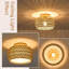 Luminaires de plafond encastrés en rotin Boho, rotin naturel tissé à la main avec corde de chanvre, style rustique campagnard pour la salle à manger, la cuisine, la chambre, le couloir, l'entrée