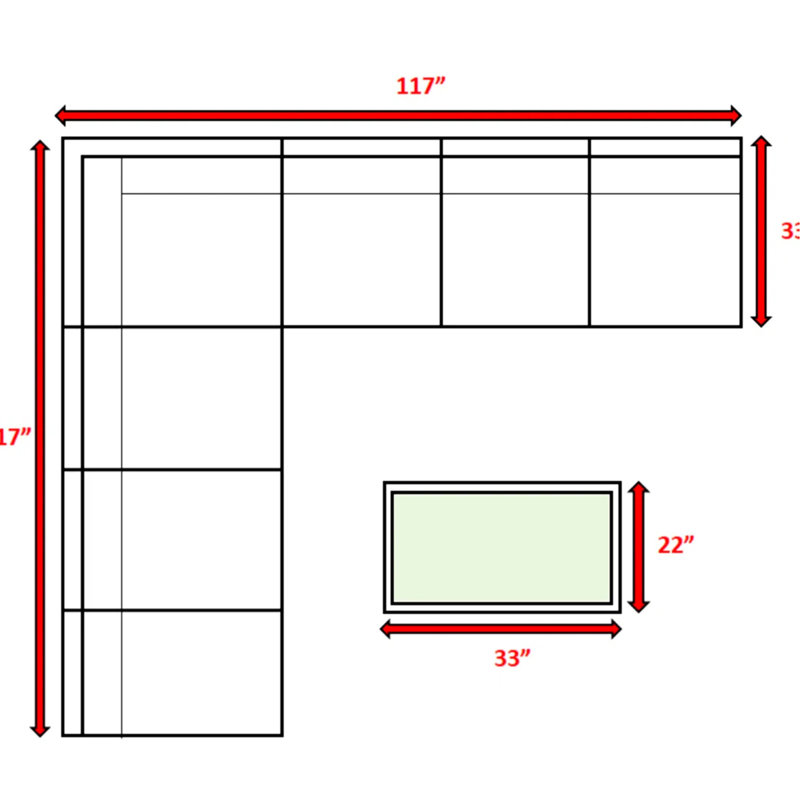 Patio pour 6 personnes, table modulaire et rectangulaire modulaire de 8 pièces, sièges confortables, ensemble de conversation avec housses de coussins, coussins moelleux pour le café, housses, structure résistante aux intempéries, réarrangée
