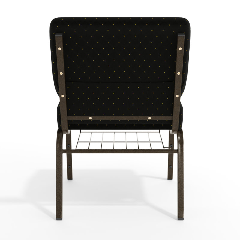 Chaise d'église l 21,25 po Mikolaj, Veine d'or, Motif à pois noir
