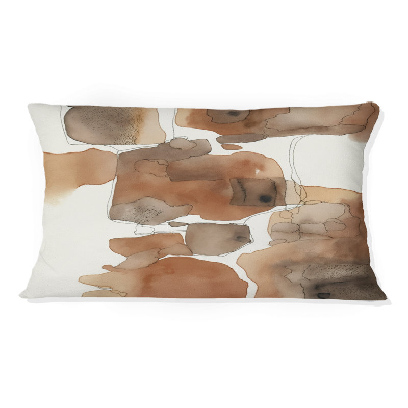 Coussin décoratif à imprimé à encre liquide liquide «Earth Tones V»