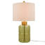 Lampe de table en verre vert Voir ci-dessous