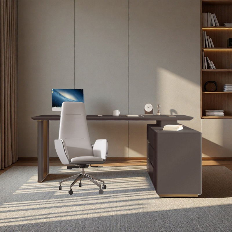 Bureau simple avec tiroir pour ordinateur, Gris, H 29,53 po x l 62,99 po x P 47,24 po