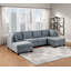 Repose-pieds de salon en tissu gris avec repose-pieds 1 pièce-939755896