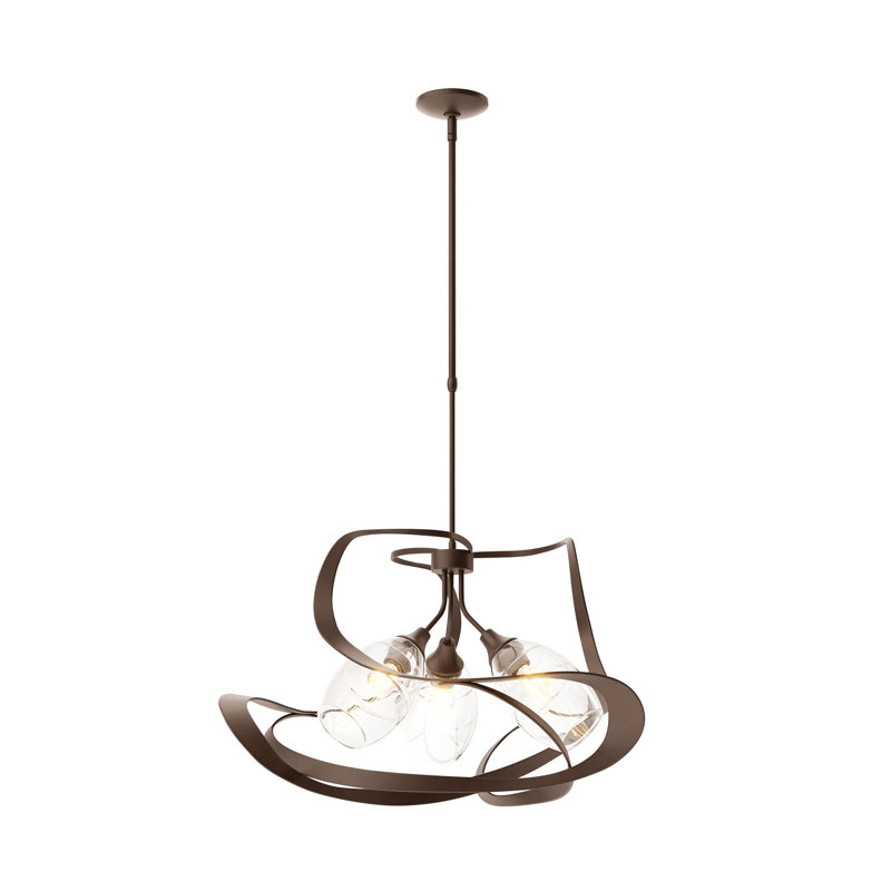 Nest 3 - Light Unique/Statement Novelty Chandelier, Bronze, 22.2" - 64.2"
