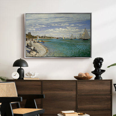 Regatta at Sainte-Adresse, 1867-Claude Monet-Framed Gallery Wrapped Canvas