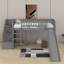 Lit mezzanine simple avec glissade-1569768714