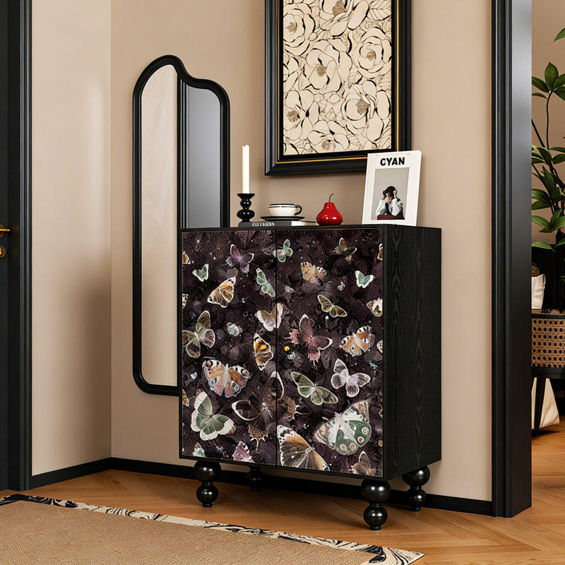 Armoire à chaussures style français, Noir