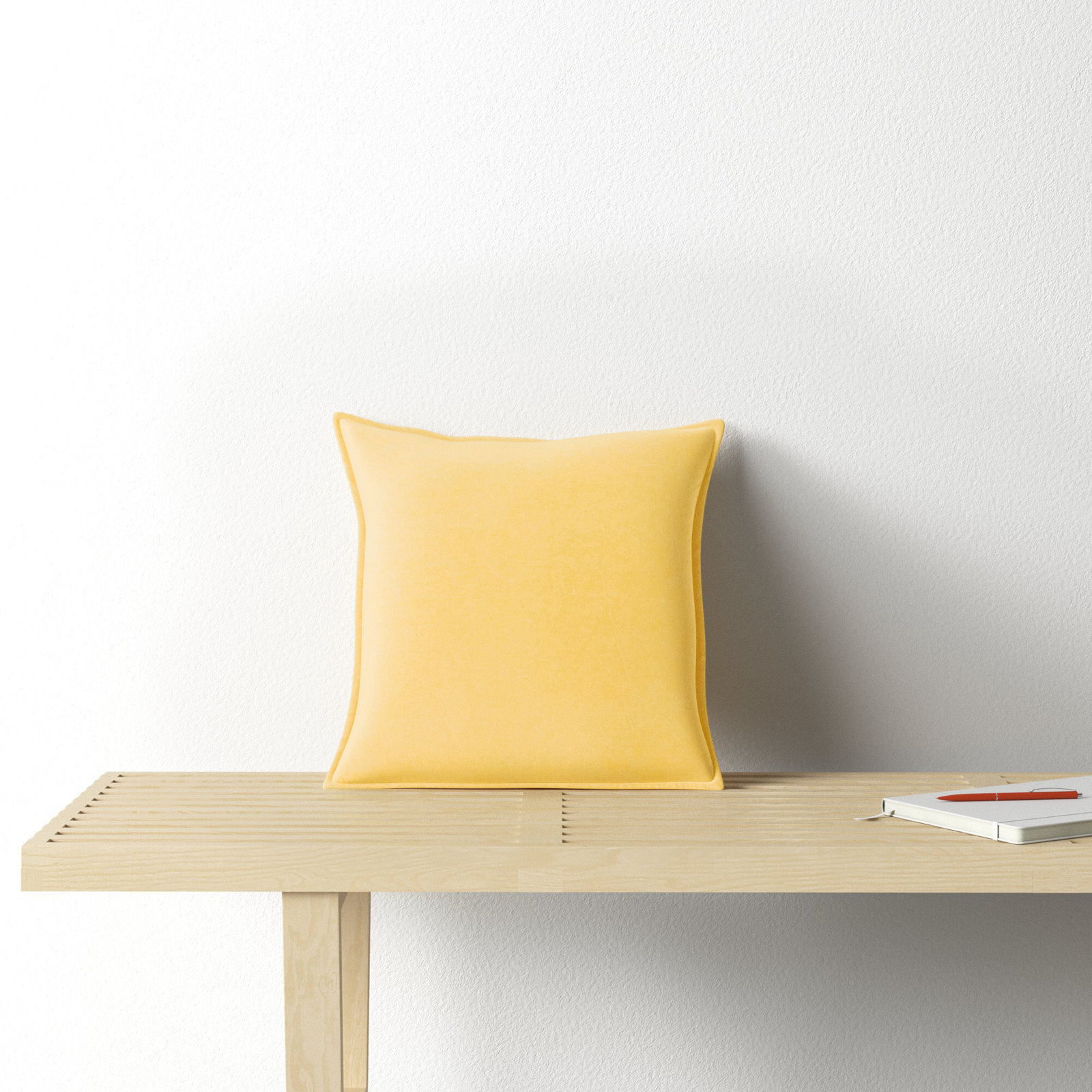 Edgar Throw Pillow, Bright Yellow, Polyester/Polyfill, 22"H x 22"W
