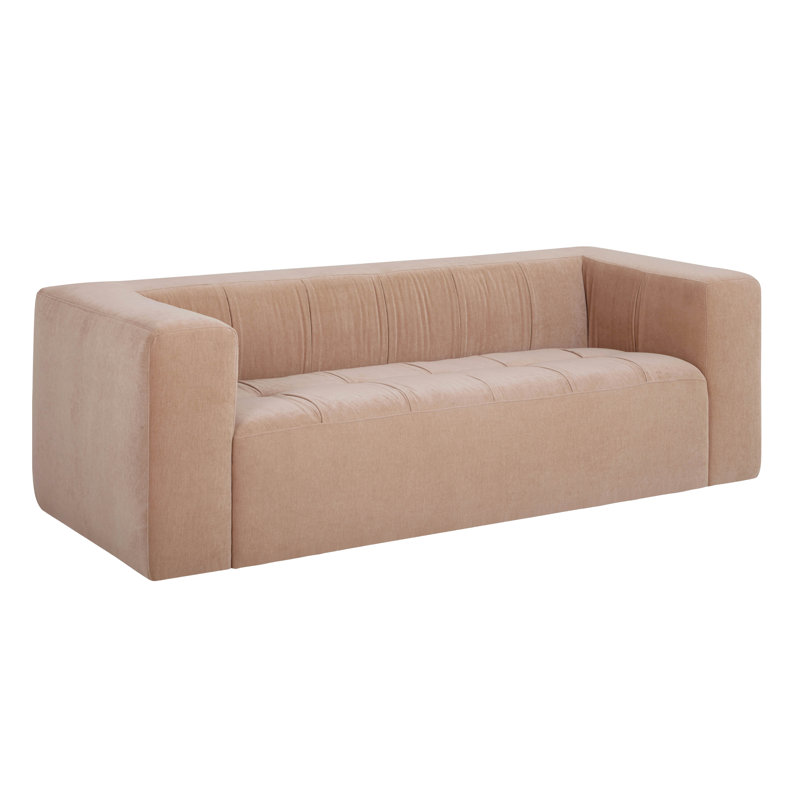 Canapé en chenille recyclé Alder, Rose
