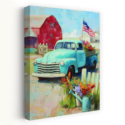 «Farmstead Nostalgia Impressionist Peaceful Tranquil Coastal Landscape», art mural