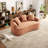 Textured Chenille Fabric Curved 2-seater Sofa With Compressed Foam And Spring Pocket Structure-170977106