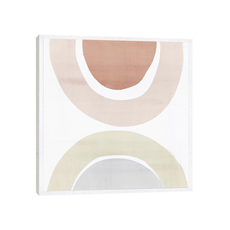Bend Of Colours I by Isabelle Z - Painting on Canvas, White Framed, 66.04 cm H x 66.04 cm W