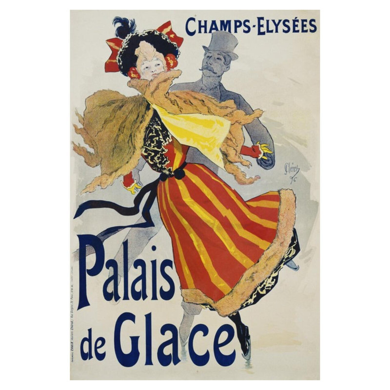 Affiche Palais de Glace par Jules Chéret - Estampe numérique, H 40 po x l 32 po