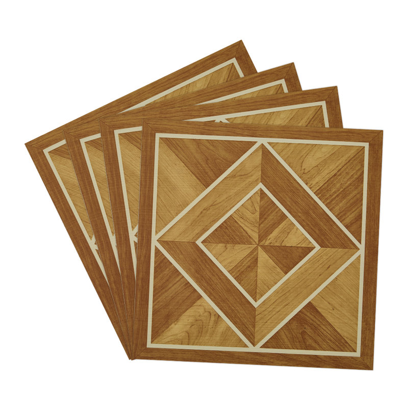 10Pcs Self-adhesive PVC Parquet Flooring Tiles Set, Brown