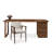 78.74" Nut-brown Rectangular Solid Wood Office Sets