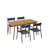 5Pc Outdoor Patio Dining Set - Gray Chairs