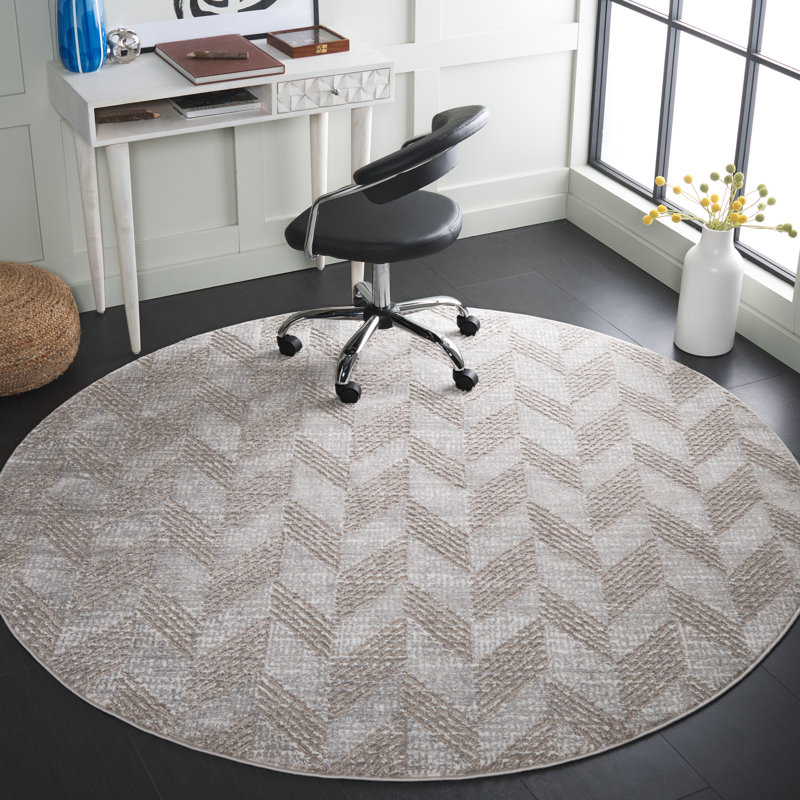 Itu Performance Geometric Rug, Round 6'7"