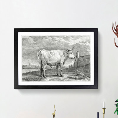 Bull in a Meadow by Jean Bernard - Picture Frame Art Print
