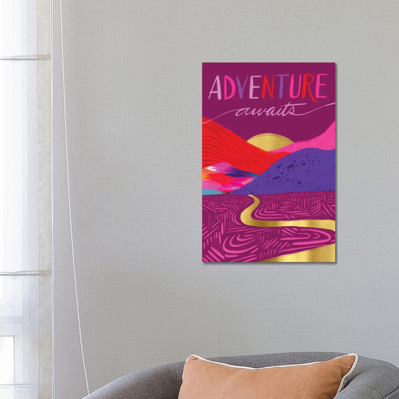 Adventureawaits by EttaVee - Wrapped Canvas Print, 66.04 cm H x 45.72 cm W x 3.175 cm D
