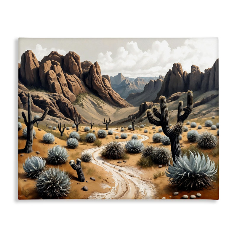 Toile Cactus Canyons Pathway, conception de Tabz Jones, H 16 po x l 20 po